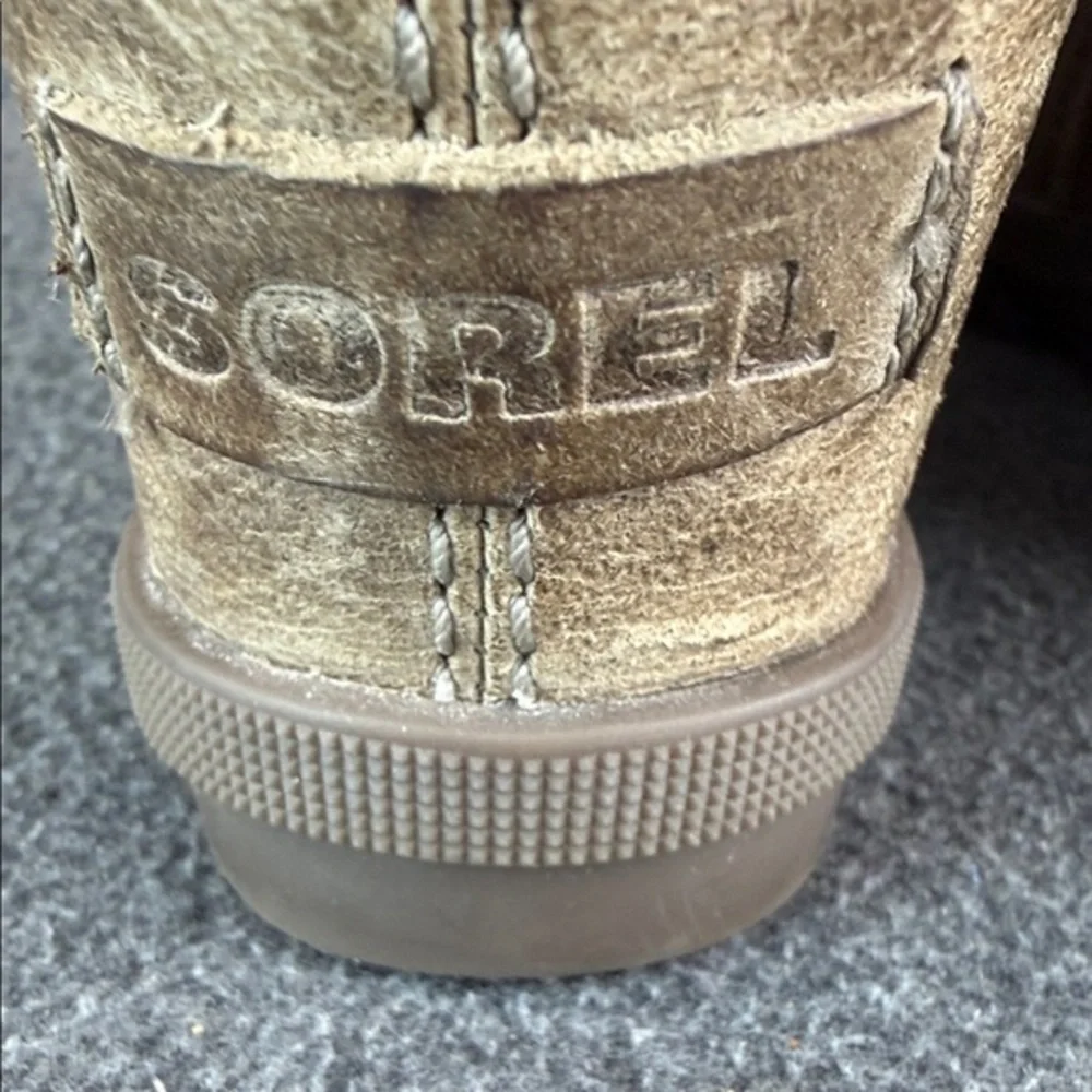 Sorel‎ Joan of Arctic Wedge II Leather Side Zip Ankle Booties Boots Size 8